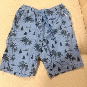Blue Palm Tree Print boy's Shorts size 12